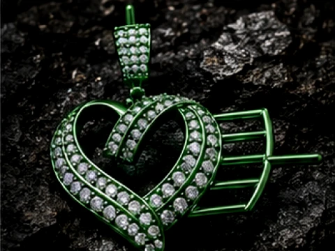 Luxury Winged Heart Pendant Collection 3D Print Model