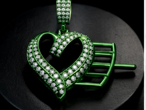 Luxury Winged Heart Pendant Collection 3D Print Model