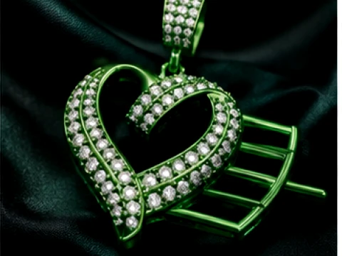 Luxury Winged Heart Pendant Collection 3D Print Model