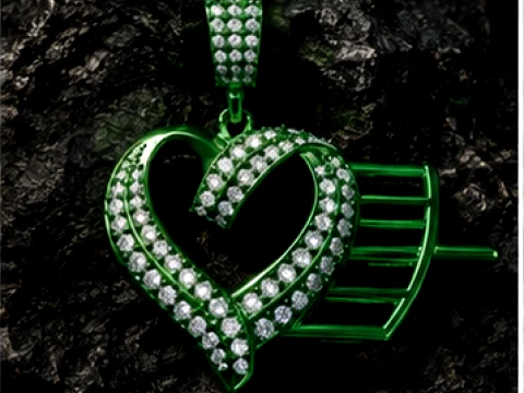 Luxury Winged Heart Pendant Collection 3D Print Model
