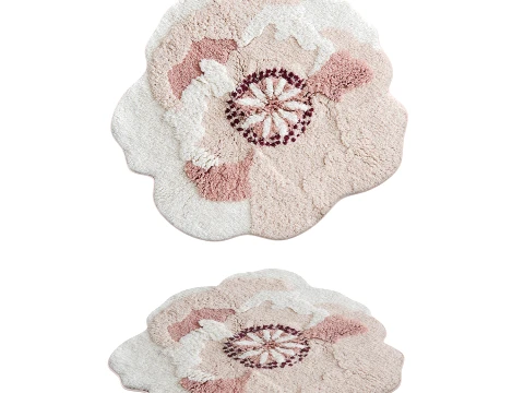 Tapis de bain en forme de fleur HM Modèle 3D