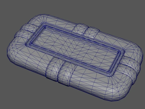 Realistic Rectangular Biscuit Cracker PBR Food 3D Model