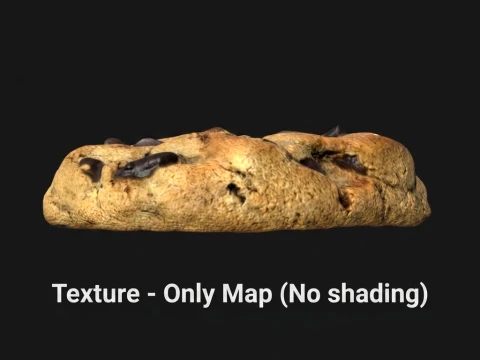 Realistic Chunky Chocolate Chip Cookie PBR 3D Model