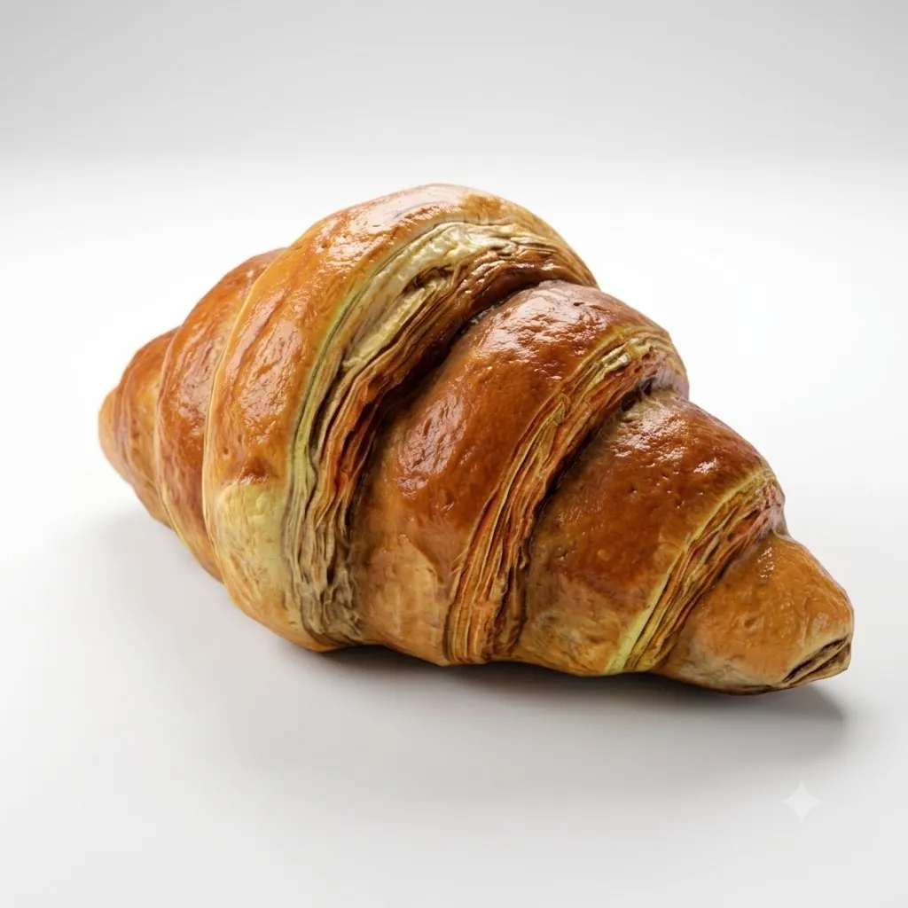 Realistic French Croissant High Detail PBR 3D Model .c4d .max .obj .3ds .fbx .stl .blend 