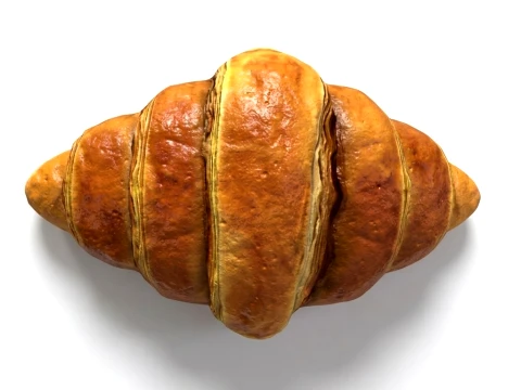 Realistic French Croissant High Detail PBR 3D Model