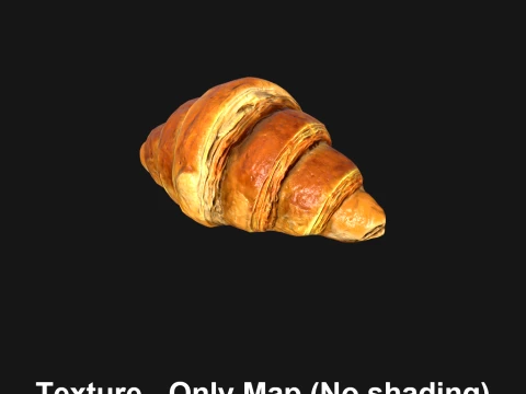 Realistic French Croissant High Detail PBR 3D Model