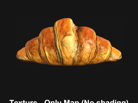 Realistic French Croissant High Detail PBR 3D Model