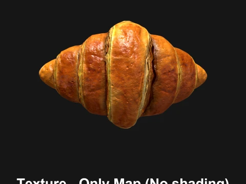 Realistic French Croissant High Detail PBR 3D Model