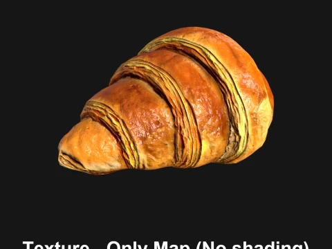 Realistic French Croissant High Detail PBR 3D Model