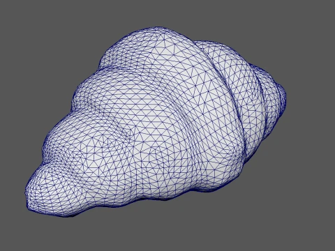 Realistic French Croissant High Detail PBR 3D Model