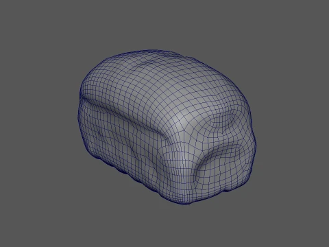 White Sandwich Bread Loaf - Clean Topology 3D Model