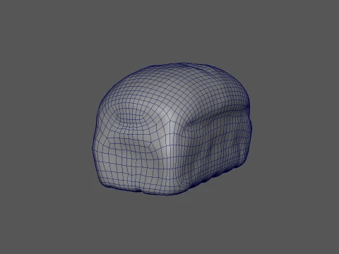 White Sandwich Bread Loaf - Clean Topology 3D Model