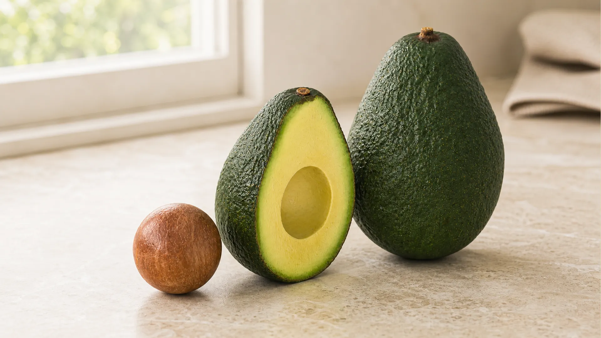 Avocado Set - Whole Half and Seed 3D Model .c4d .max .obj .3ds .fbx .stl .blend 