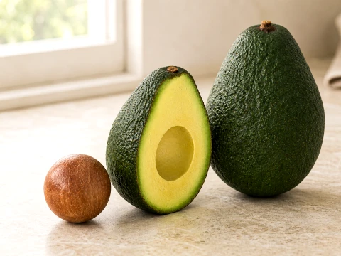 Avocado Set - Whole Half and Seed 3D Model