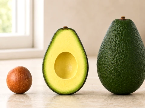 Avocado Set - Whole Half and Seed 3D Model