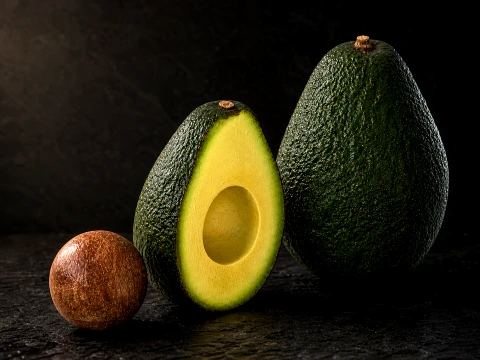 Avocado Set - Whole Half and Seed 3D Model