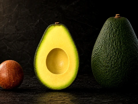 Avocado Set - Whole Half and Seed 3D Model
