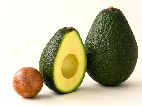 Avocado Set - Whole Half and Seed 3D Model