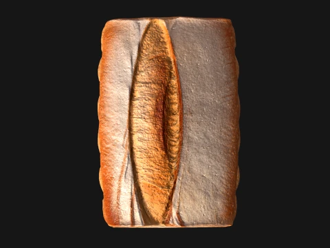 Artisan Bread Loaf - Textured Food 3D Model