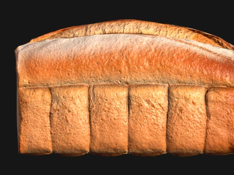 Artisan Bread Loaf - Textured Food 3D Model