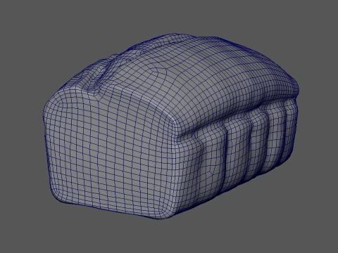 Artisan Bread Loaf - Textured Food 3D Model