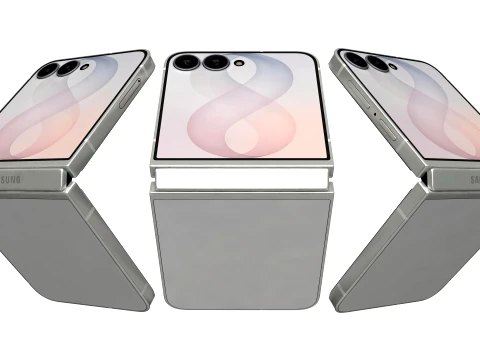 Samsung Galaxy Z Flip8 Cream 3D Model