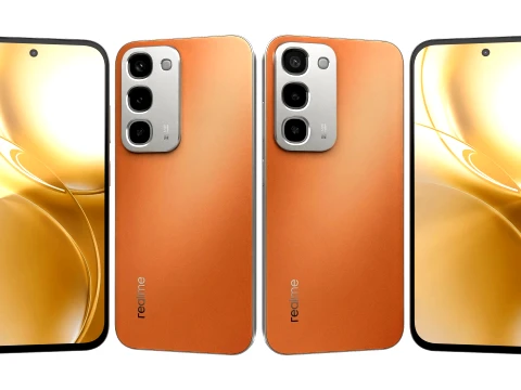 Realme Narzo 100x Orange 3D Model