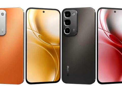 Realme Narzo 100x Black And Orange 3D Model