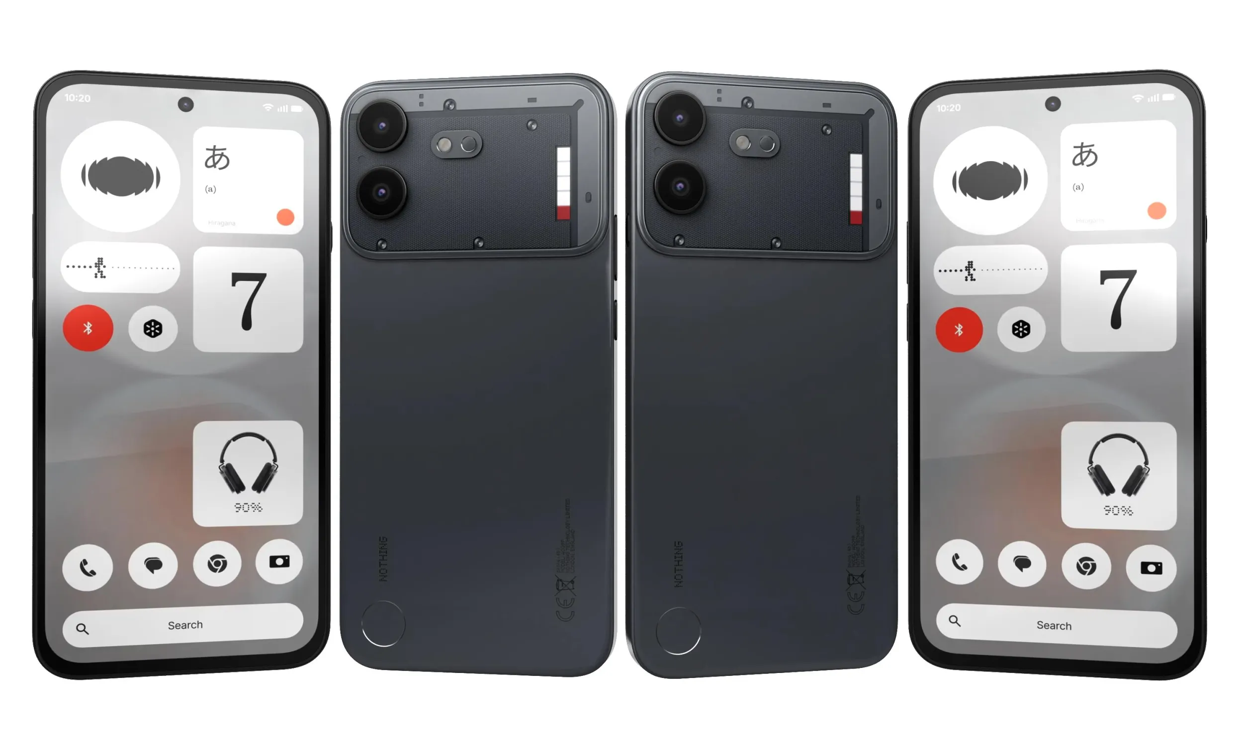 Nothing Phone 4b Black 3D Model .c4d .max .obj .3ds .fbx .stl .blend