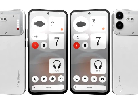 Nothing Phone 4b White 3D Model