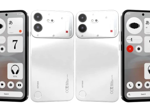 Nothing Phone 4b White 3D Model