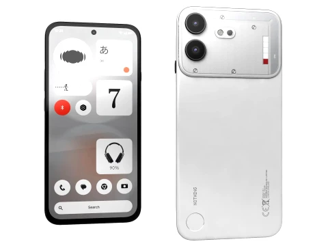 Nothing Phone 4b White 3D Model
