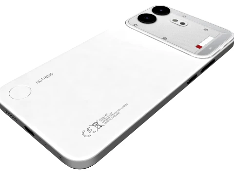 Nothing Phone 4b White 3D Model