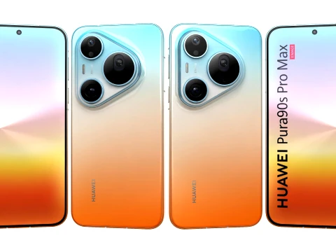 HUAWEI Pura 90s Pro Max Orange Ocean 3D Модель
