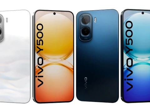 Vivo Y500 4G Blue And White 3D Model