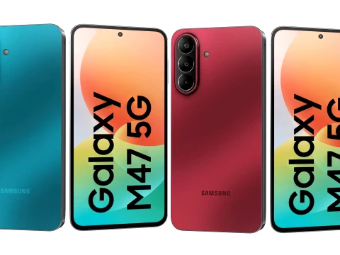 Samsung Galaxy M47 Blue And Red 3D Model
