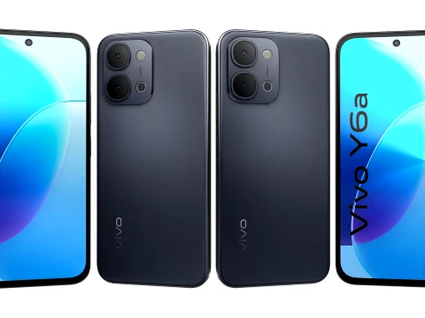 Vivo Y6a Obsidian Black 3D Model