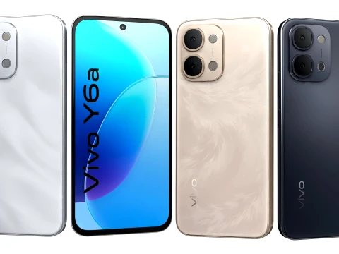 Vivo Y6a All Colors 3D Model