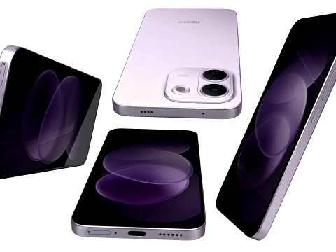 Xiaomi Redmi Note 17 Pro Max Purple 3D Model
