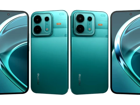 Realme P4s 5G Electric Cyan 3D Model