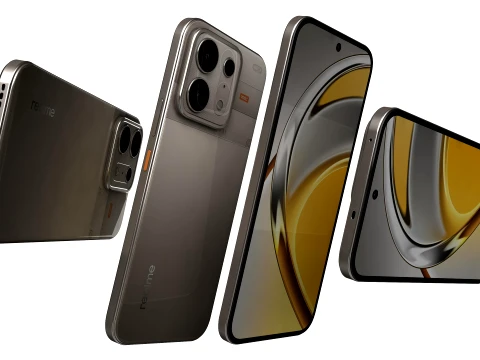 Realme P4s 5G Titanium Gray 3D Model
