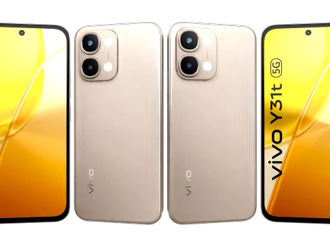 Vivo Y31T 5G Gold 3D Model