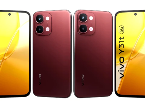 Vivo Y31T 5G Red 3D Model