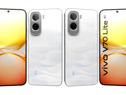 Vivo V70 Lite 4G Silk White 3D Model