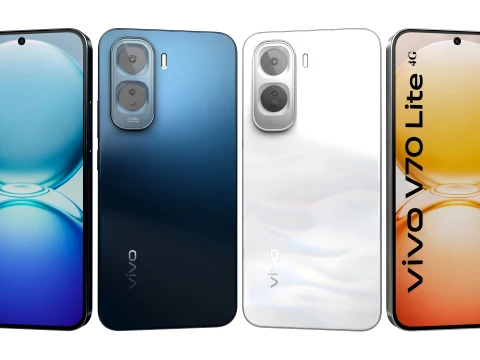 Vivo V70 Lite 4G Blue And White 3D Model