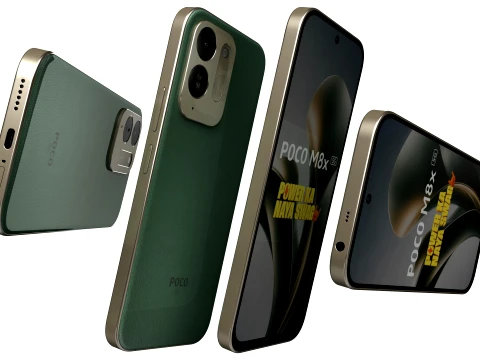 Xiaomi Poco M8x Leather Green 3D Model