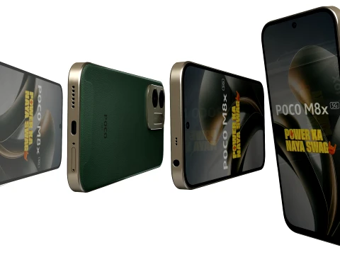 Xiaomi Poco M8x Leather Green 3D Model