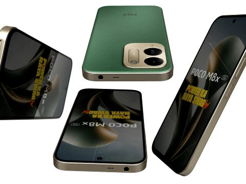 Xiaomi Poco M8x Leather Green 3D Model