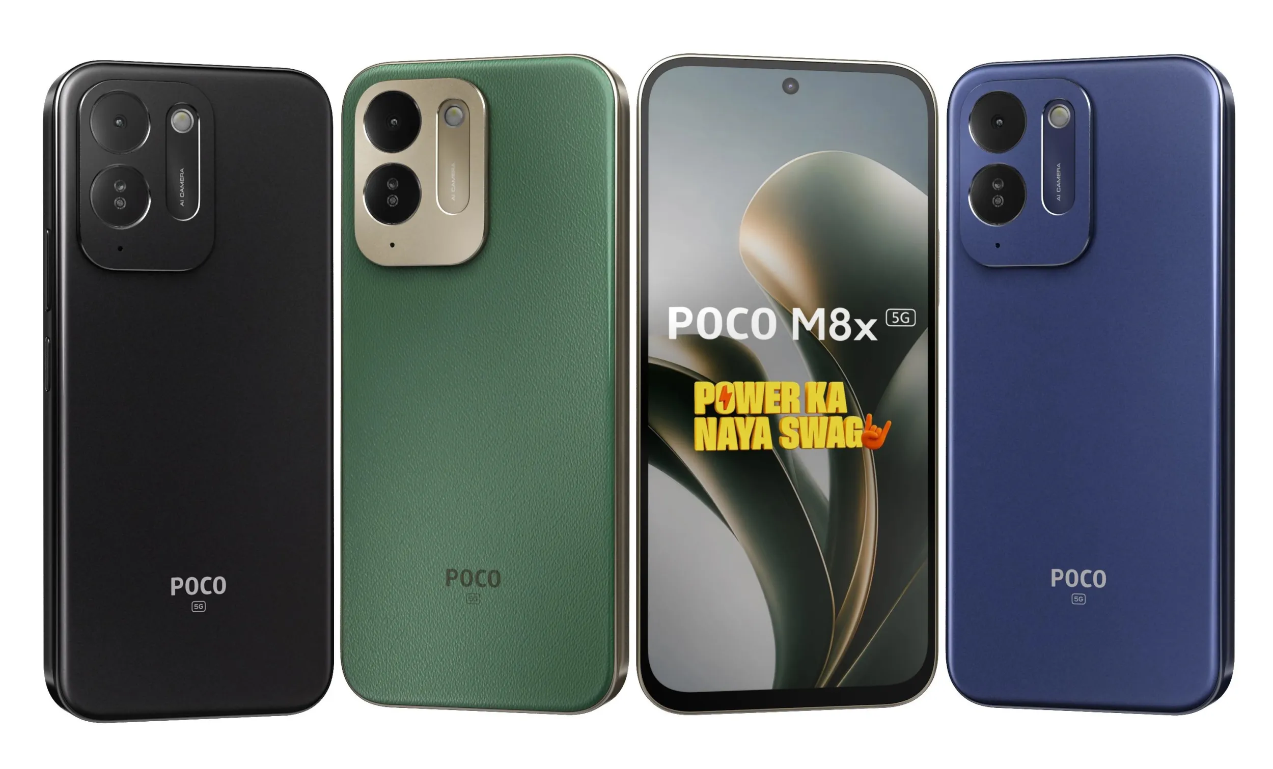 Xiaomi Poco M8x All Colors 3D Model .c4d .max .obj .3ds .fbx .stl .blend 