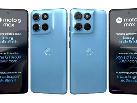 Motorola Moto G Max India Pantone Alaskan Blue 3D Model